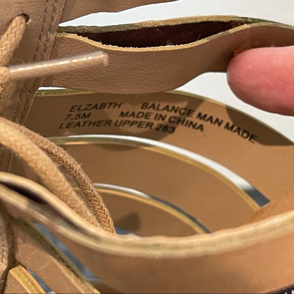 Shoemint gladiator stiletto buckle leather tan - Picture 6 of 9